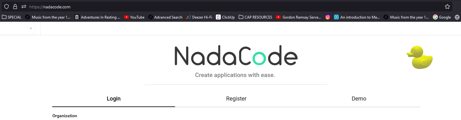 A screenshot of the top section of the Capacic website, which is showing very little visual interference between web browser elements and the website itself Capacic Screenshot